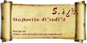 Stojkovits Árpád névjegykártya